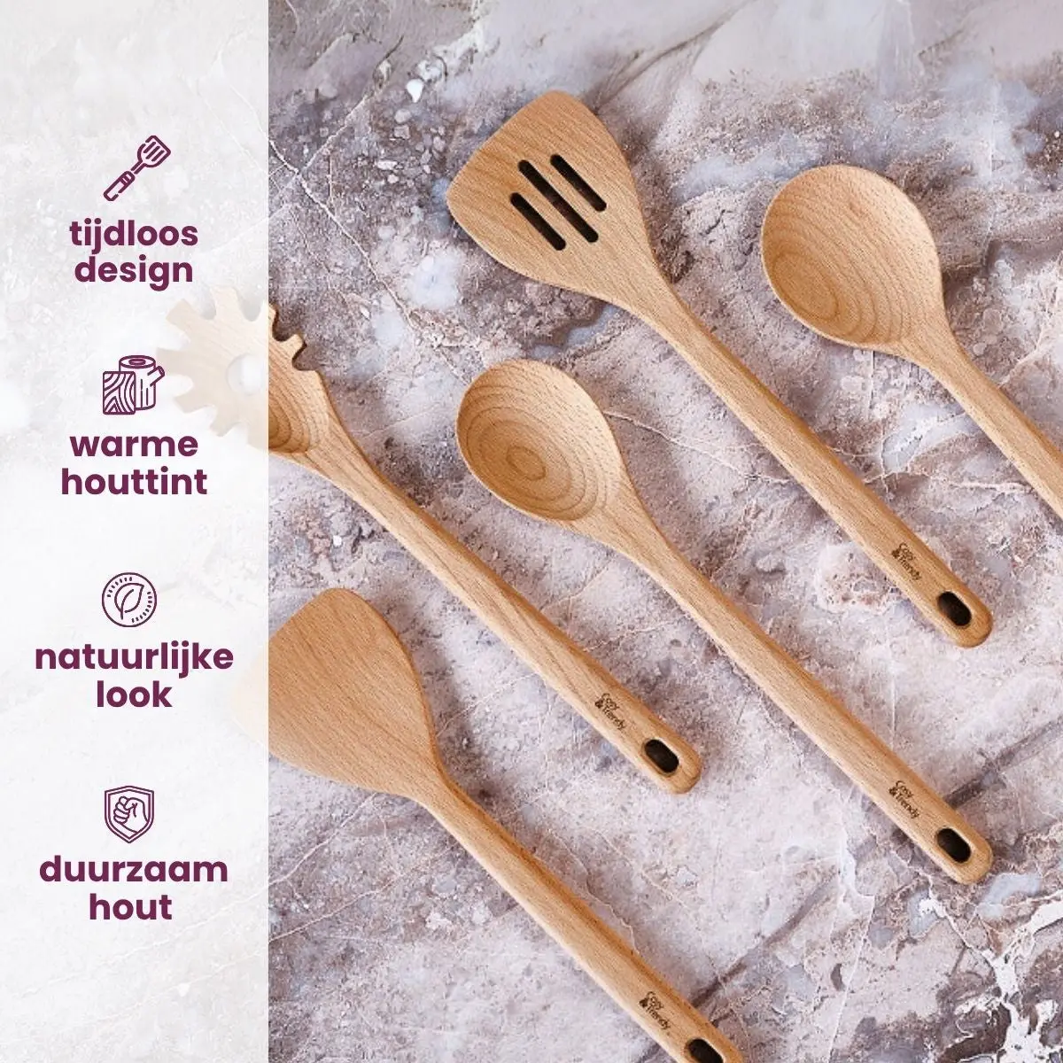 Cosy & Trendy Spatel Delish Eco Hout 32.5 Cm 2