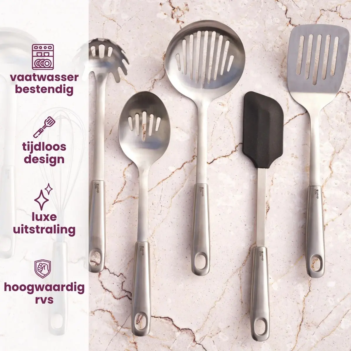 Cosy & Trendy Bakspaan Met Openingen - Delish Plus - Rvs 2