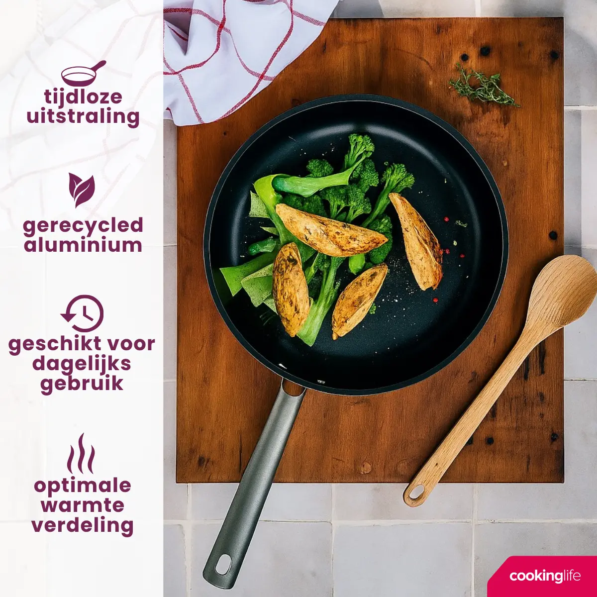 Cookinglife Koekenpannenset Proforge 2-Delig Ø 24 & 28 Cm - Geschikt Voor Alle Warmtebronnen - Keramische Anti-Aanbaklaag 2