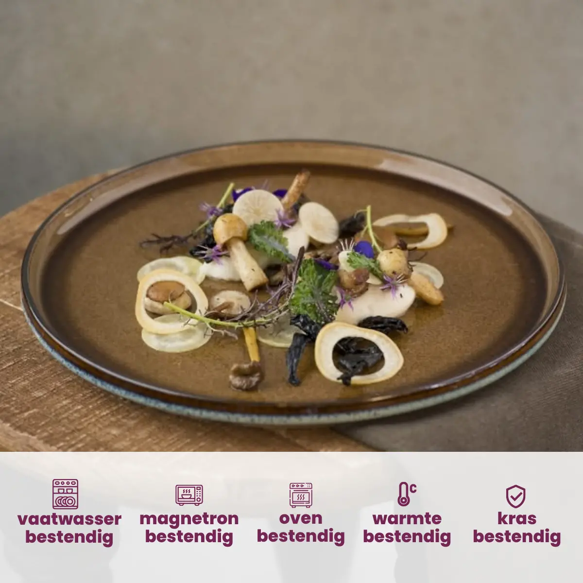 Cosy & Trendy Ontbijtborden / Dessertborden - Quintana Amber Ø 22 Cm - 4 Stuks 2