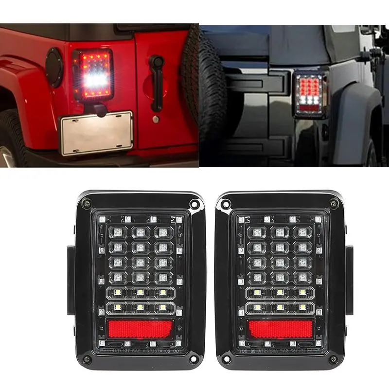Led Tail Lights Rear Brake Turn Signal Reverse Lamp For Jeep Wrangler Jk 2007-2017(American Version) 1