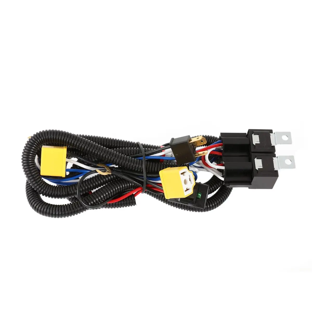 2 Leads H4 Led Headlight Brightness Intensifier Wiring Harness, 9003 Headlight Relay Harness Kit With Fuse For 5X7 7X6 H6054 6054 Headlight 1