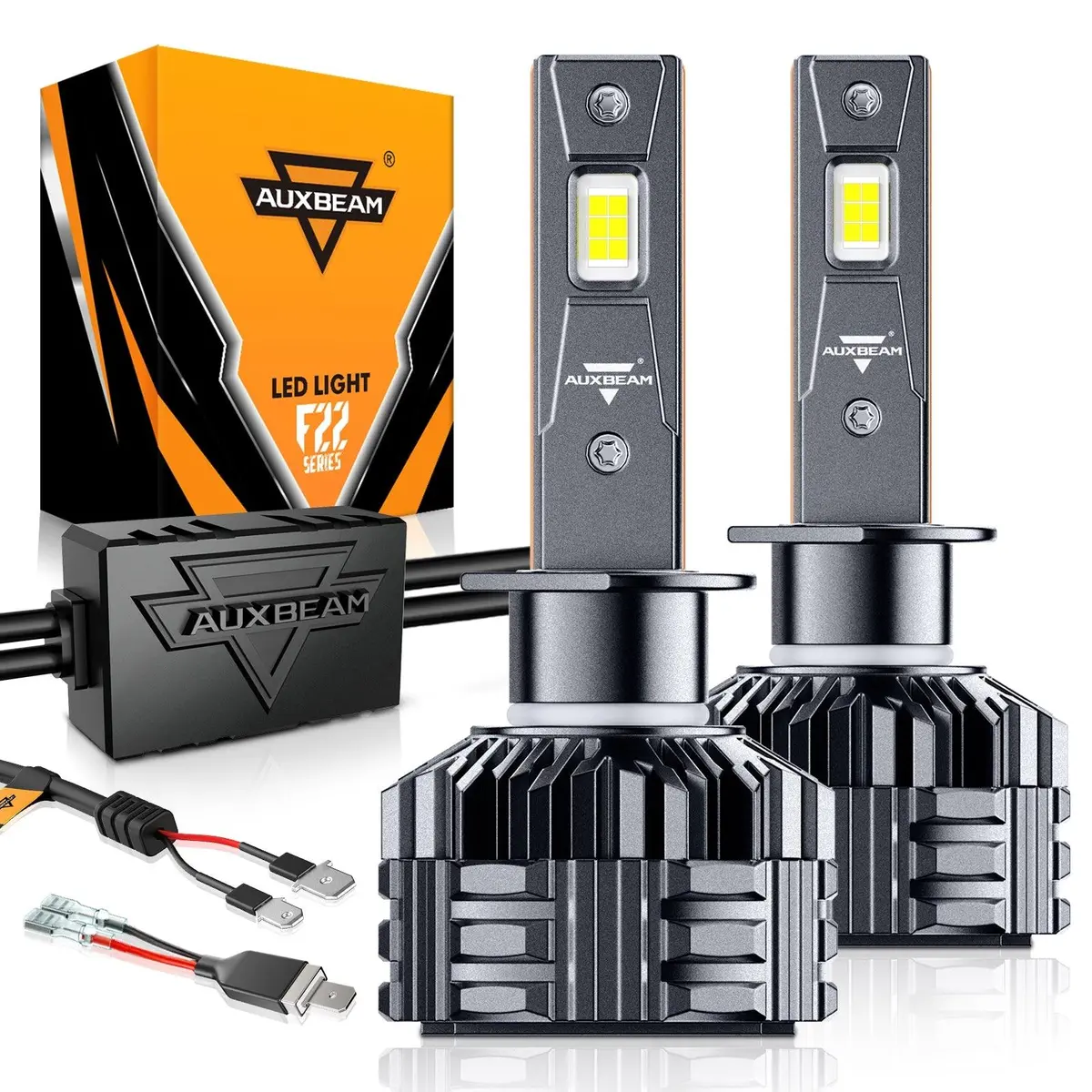 H1 Led Headlight Bulbs 110W 24000Lm F22 Series High Brightness 6500K Cool White | 2 Bulbs 1