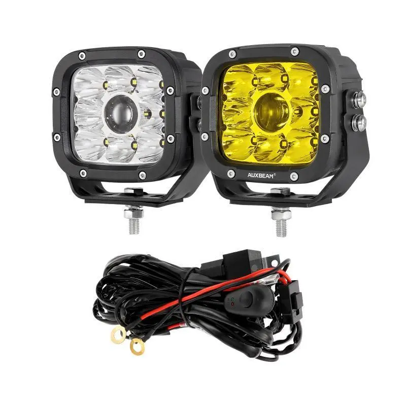 5 Inch 110W White/Amber Spot Light Led Driving Lights With Additional Amber Covers 1