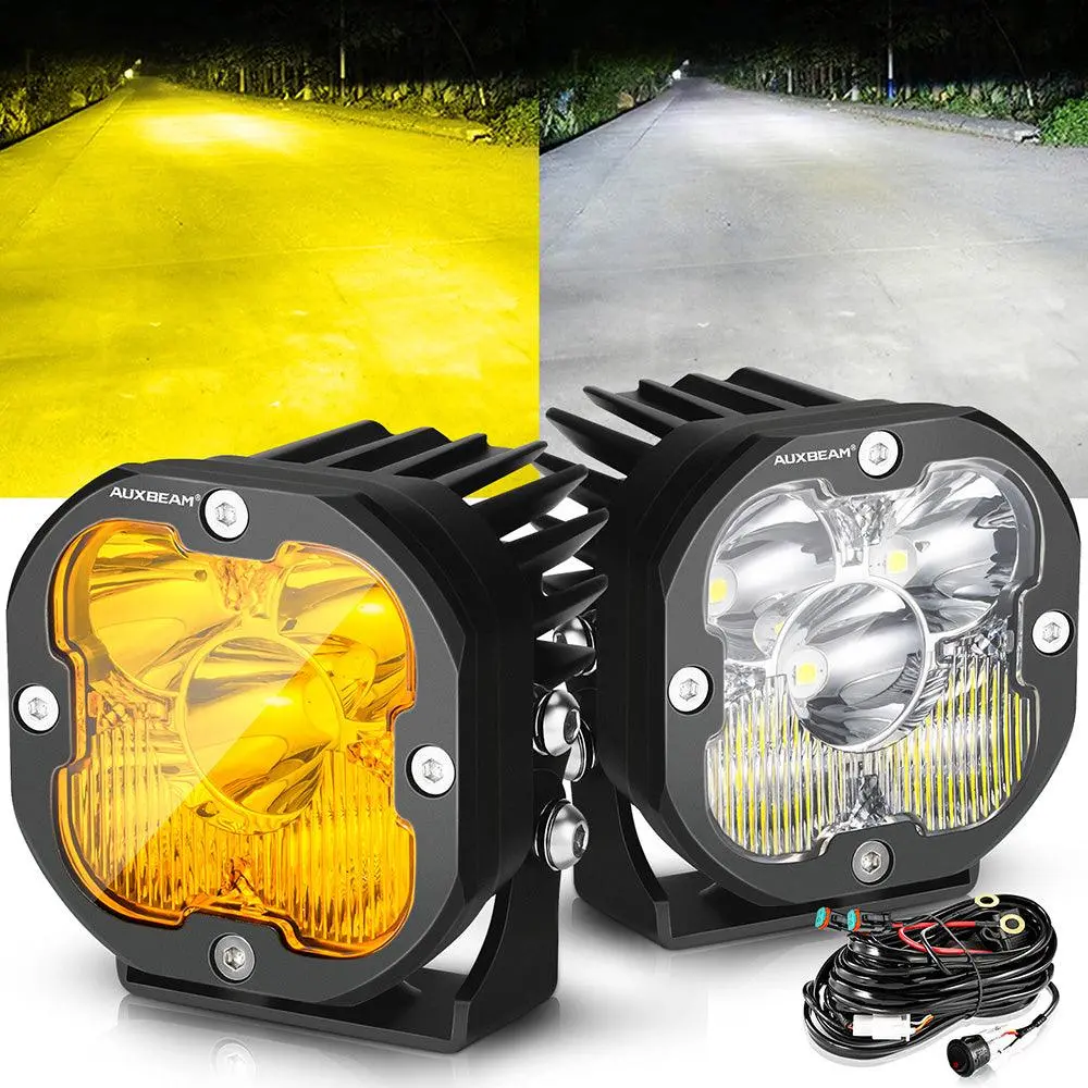 Xp-Ultra Series 3 Inch 80W Combo Beam Led Pods Amber&White Offroad Lights 1