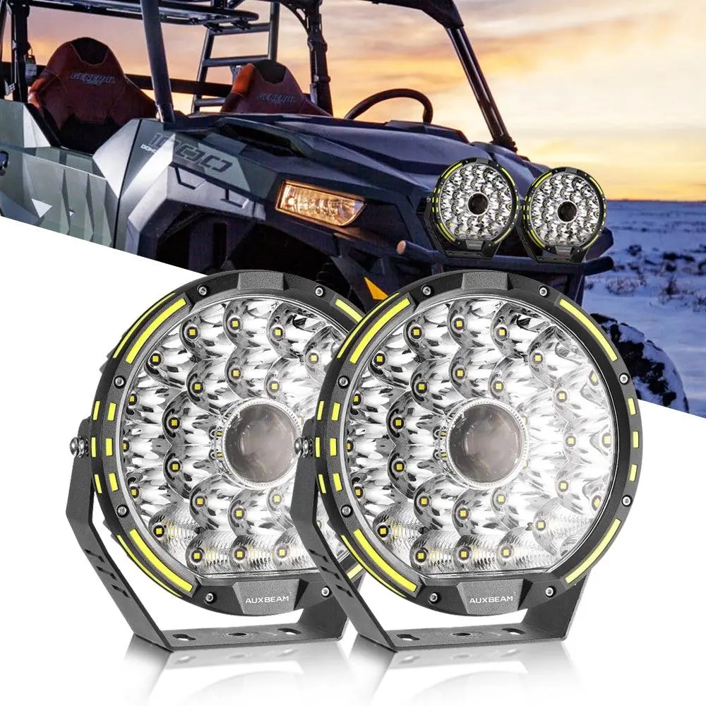 (2Pcs/Set) 9 Inch 270W 37776Lm 360-Pro Series Led Driving Lights+Amber/Black Covers(Optional) For Atv Utv Side By Side 4X4 1
