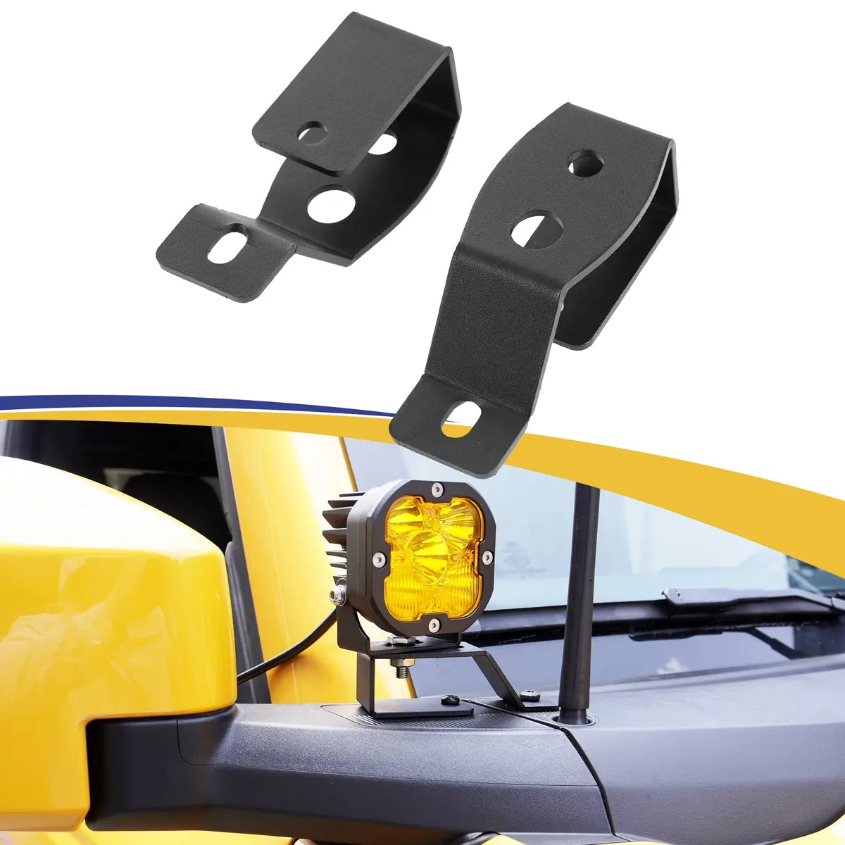 2Pcs A-Pillar Mounting Bracket For Ford Bronco 2/4 Door 2021 2022 1