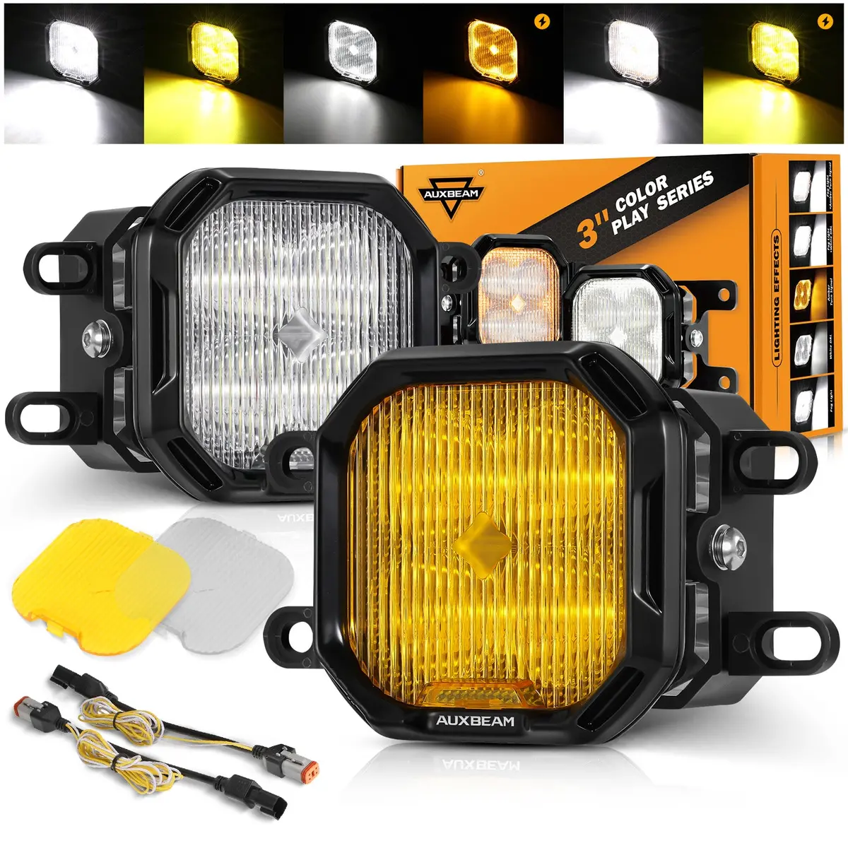 Color Play Series 3 Inch Led Fog Light Kit For Toyota 4Runner/Toyota Tacoma/Toyota Tundra 1
