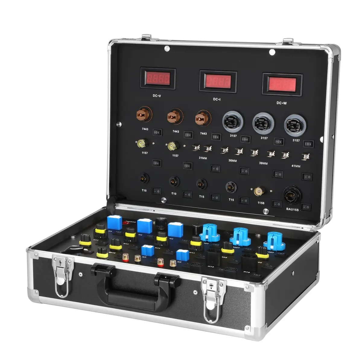Multifunctional Auto Led Bulbs Tester Led Demo Case With 7- 30V Adjustable Voltage, Fit For Voltage, Power, And Lumen Testing Of  Fog Lights And Tail Lights 1
