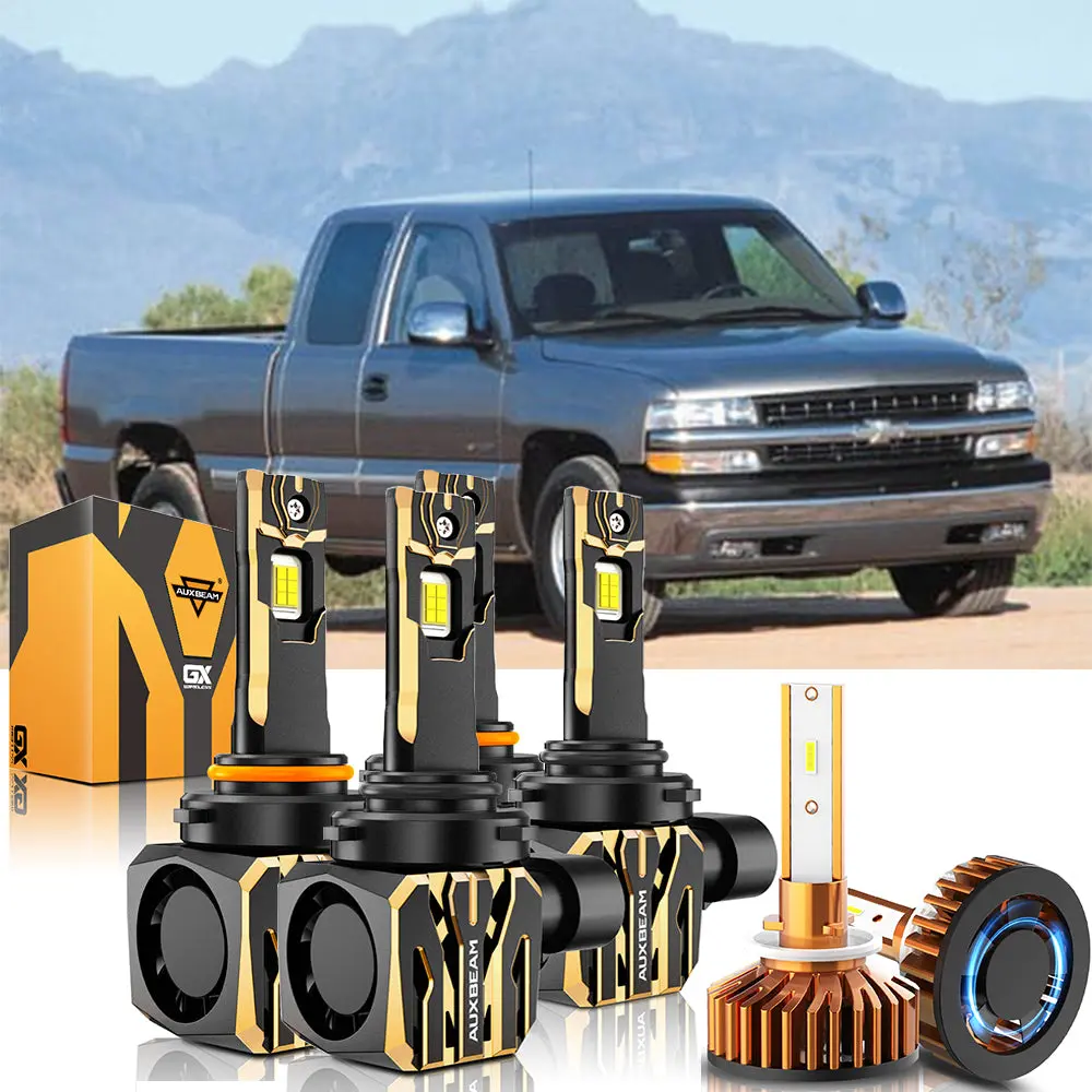 For 2000-2002 Chevrolet Silverado 1500 9005 9006 Led Headlight Bulbs Bundle 1