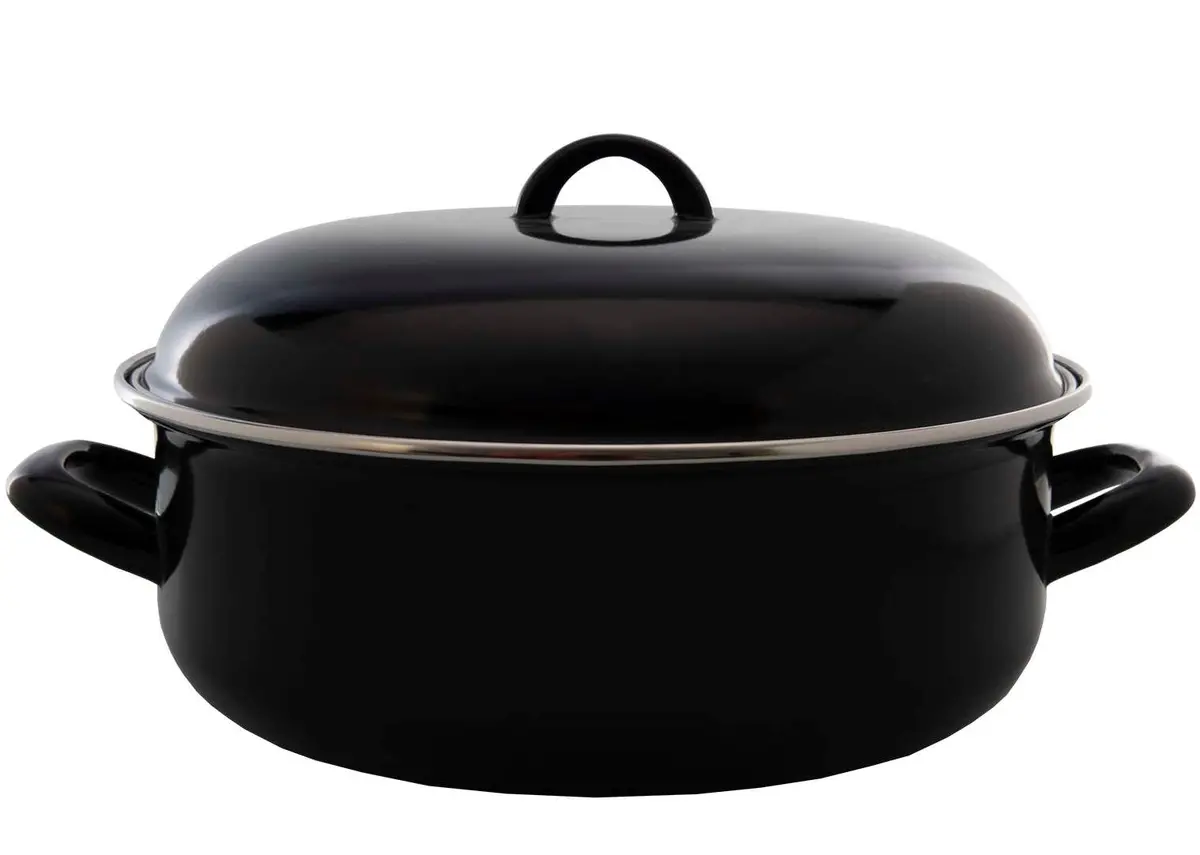 Cookinglife Braadpan Met Deksel - Emaille - Cooking - Ø 28 Cm / 6 Liter - Geëmailleerde Anti-Aanbaklaag 1