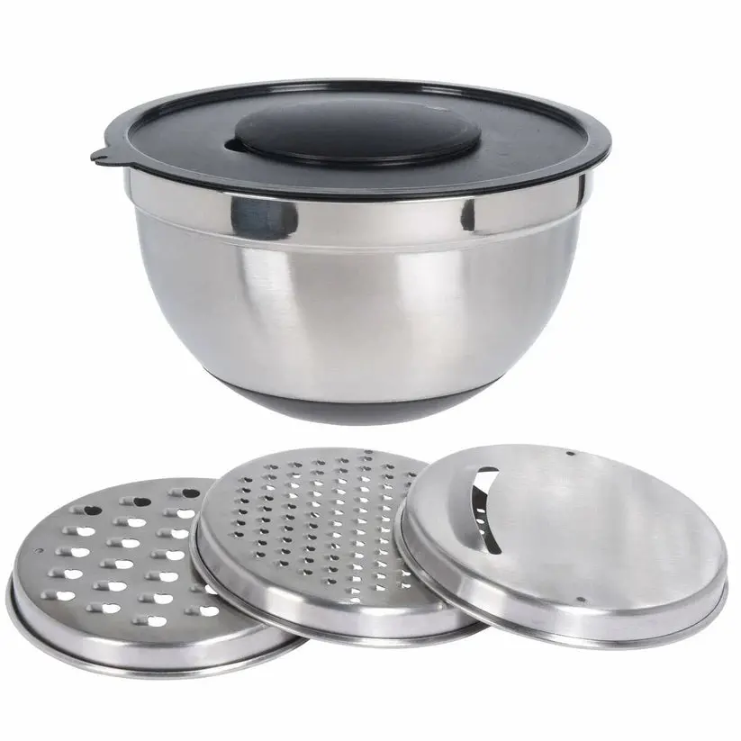 Cookinglife Mengkom Rvs + 3 Raspen - 25.5 X 14 Cm 1