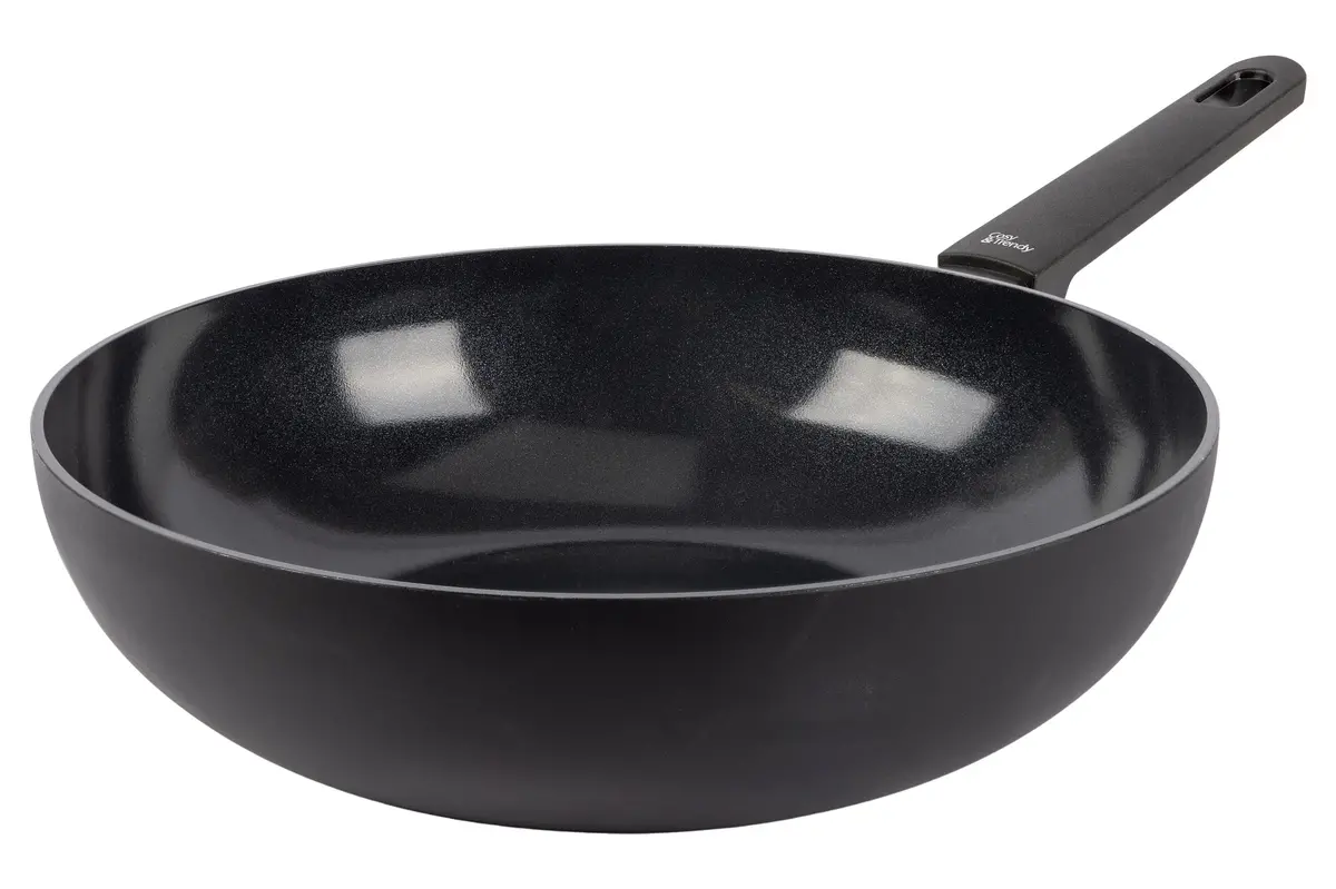 Cookinglife Wokpan Black Cera Ø 28 Cm - Keramische Anti-Aanbaklaag 1
