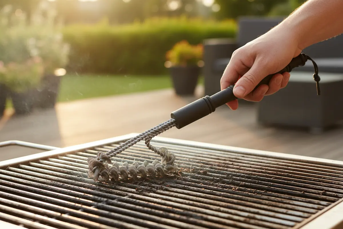 Cookinglife Bbq Reinigingsborstel Fire & Flavour Rvs 40 Cm - Schoonmaakborstel Met Zwart Handvat 2