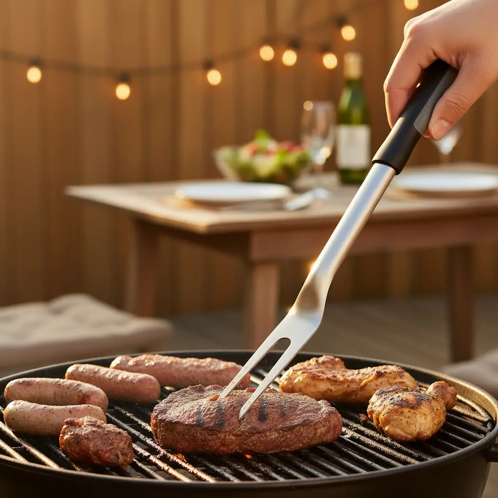 Cookinglife Bbq Vork Fire & Flavour Rvs 42 Cm - Grillvork Voor Vlees En Groenten 2