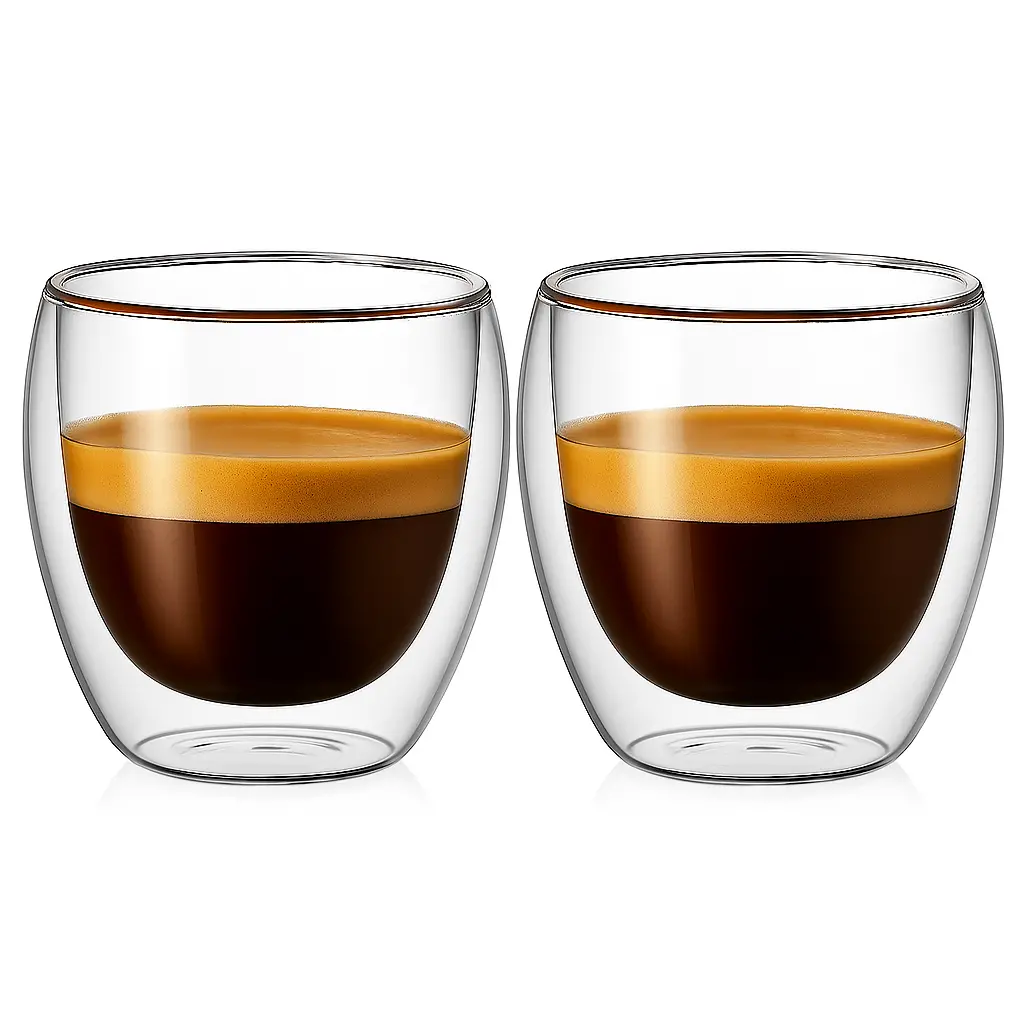 Cookinglife Dubbelwandige Espressoglazen 100 Ml - 2 Stuks 1