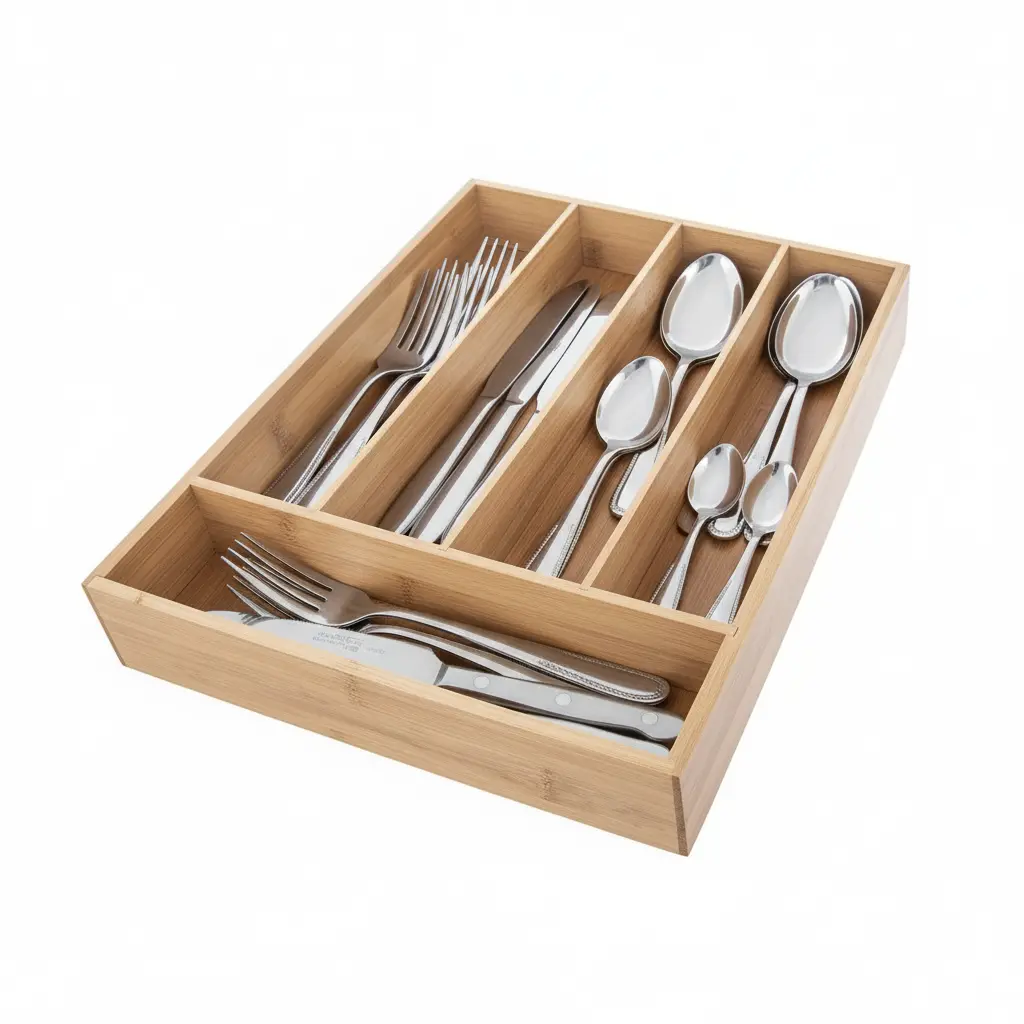 Cookinglife Bestekbak Bamboe 35 X 26 X 5 Cm 1