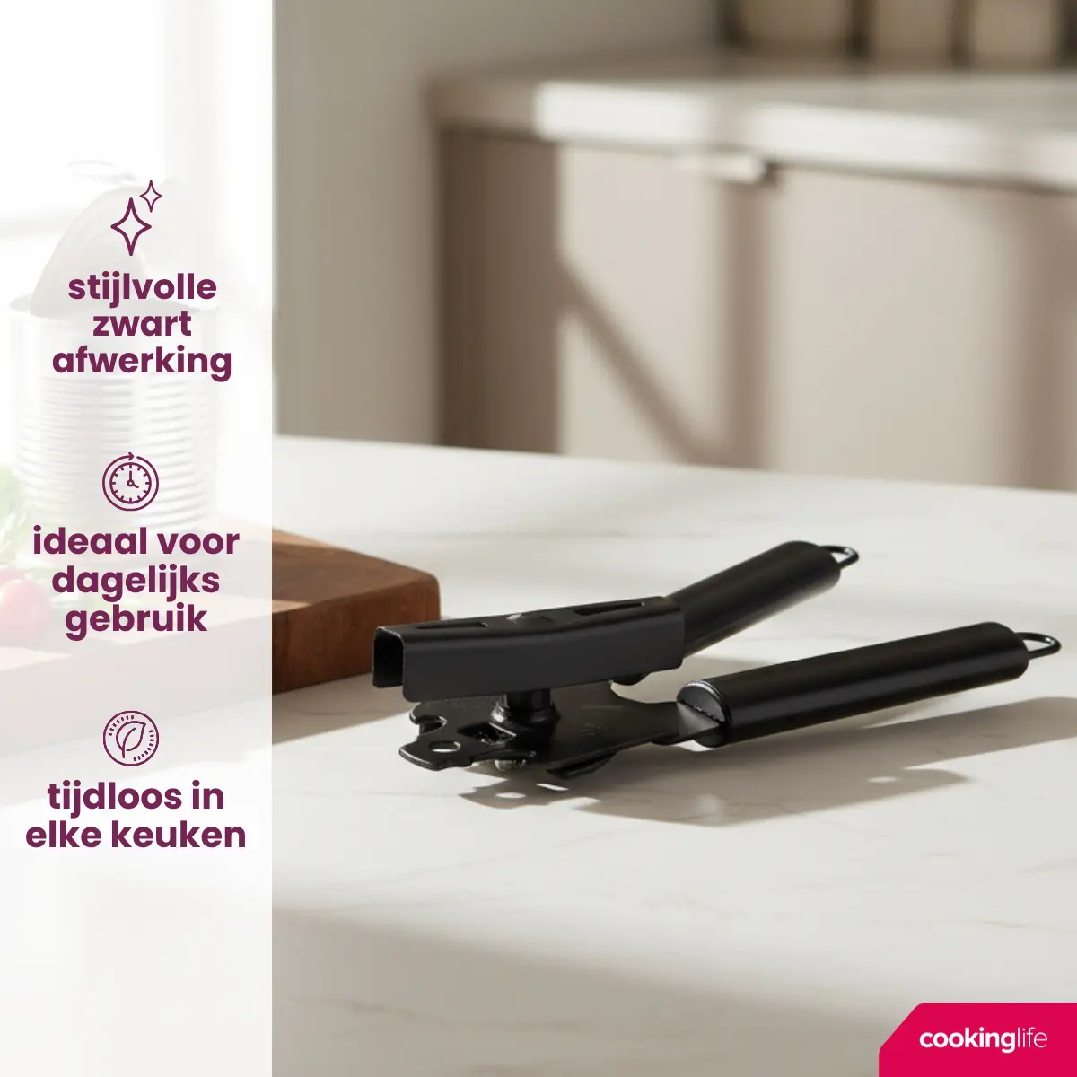 Cookinglife Blikopener Zwart 22 Cm 2