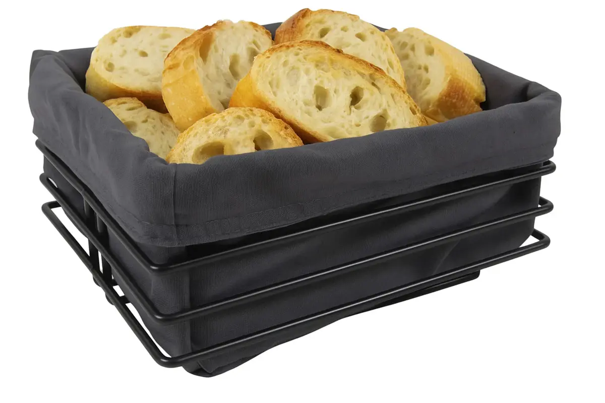 Cookinglife Broodmandje Zwart Metaal 23 X 22 X 12 Cm 1