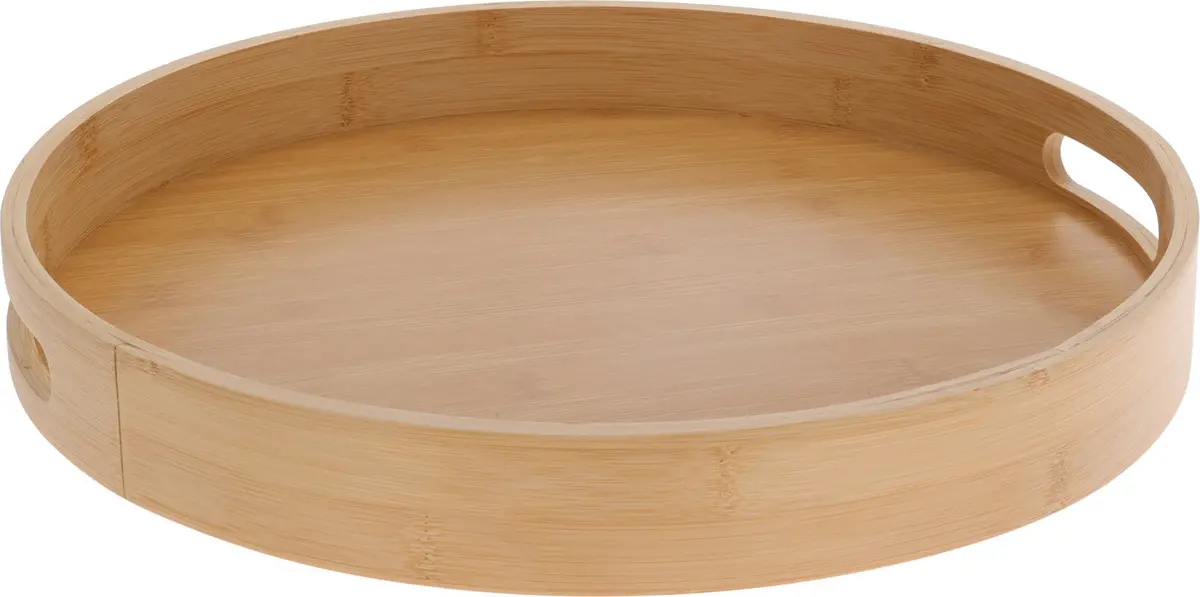 Cookinglife Dienblad Bamboe Rond Ø 40 Cm - Serveren Van Gerechten En Drankjes 1