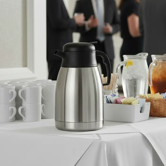 Cookinglife Thermoskan Dubbelwandig Rvs 1.5 Liter - Koffiekan Voor Warm En Koud 2