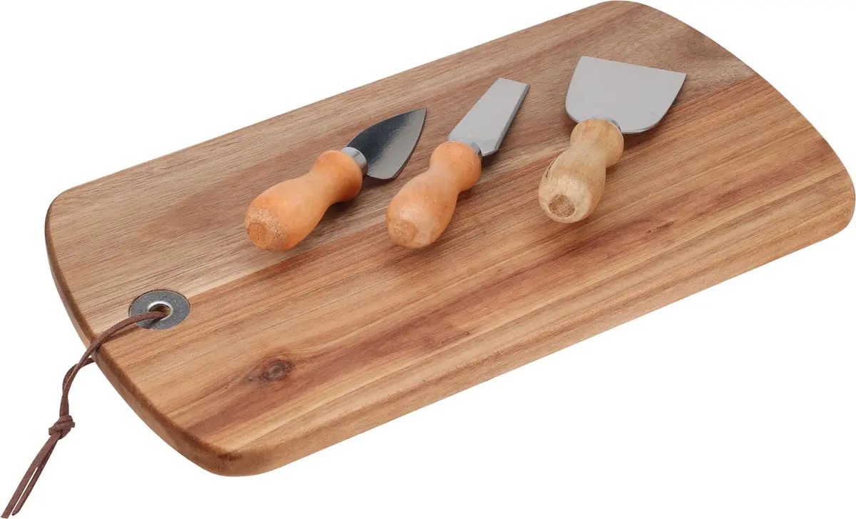 Cookinglife Kaasmessenset 4-Delig - Rvs - Kaasplank - Snijden En Serveren Van Kazen 1