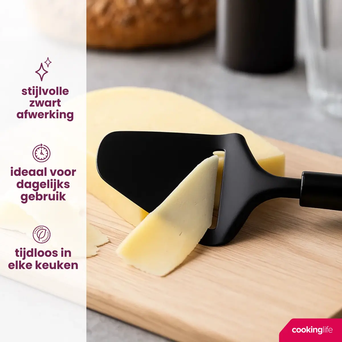 Cookinglife Kaasschaaf Zwart 22 Cm 2