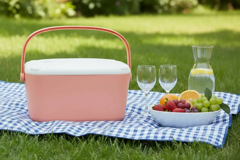 Cookinglife Koelbox Kunststof 20 Liter - Draagbare Roze Koelbox Voor Picknicks 2
