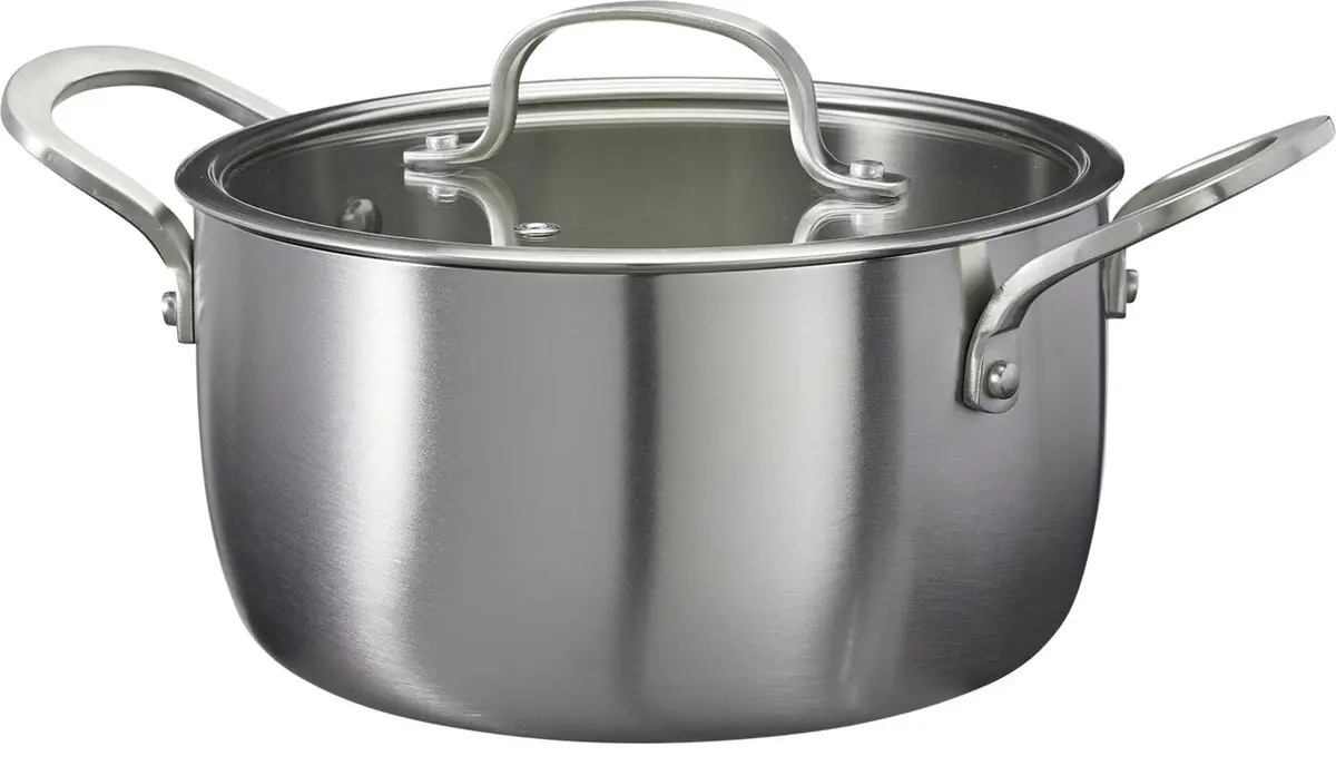 Cookinglife Kookpan Met Glazen Deksel Signature Steel - Rvs - Ø 20 Cm / 2.2 Liter - Geschikt Voor Alle Warmtebronnen 1