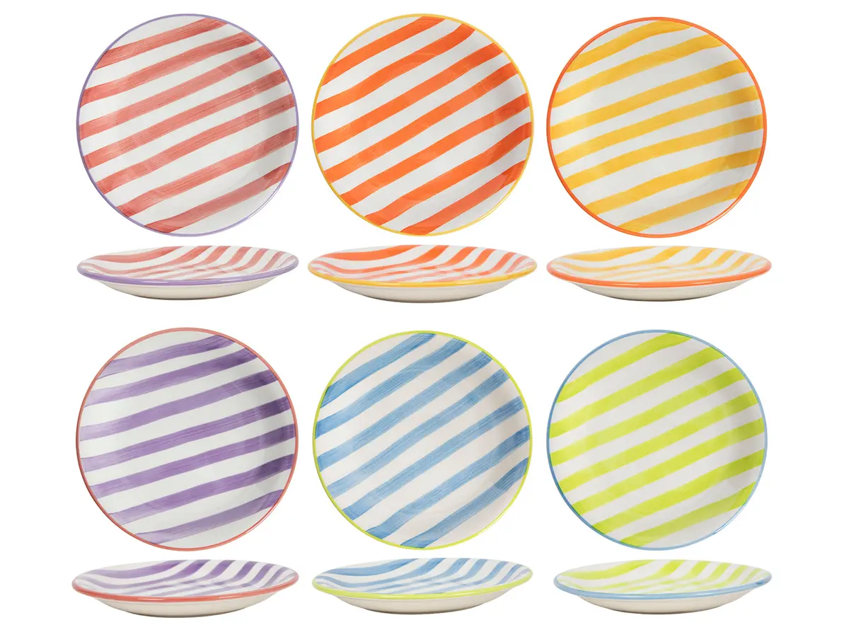 Cookinglife Ontbijtborden / Dessertborden Summer Vibes Ø 19 Cm - 6 Stuks 1