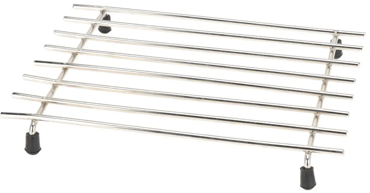 Cookinglife Pannenonderzetter Rvs 24 X 19 Cm - Onderzetter Voor Hete Pannen 1