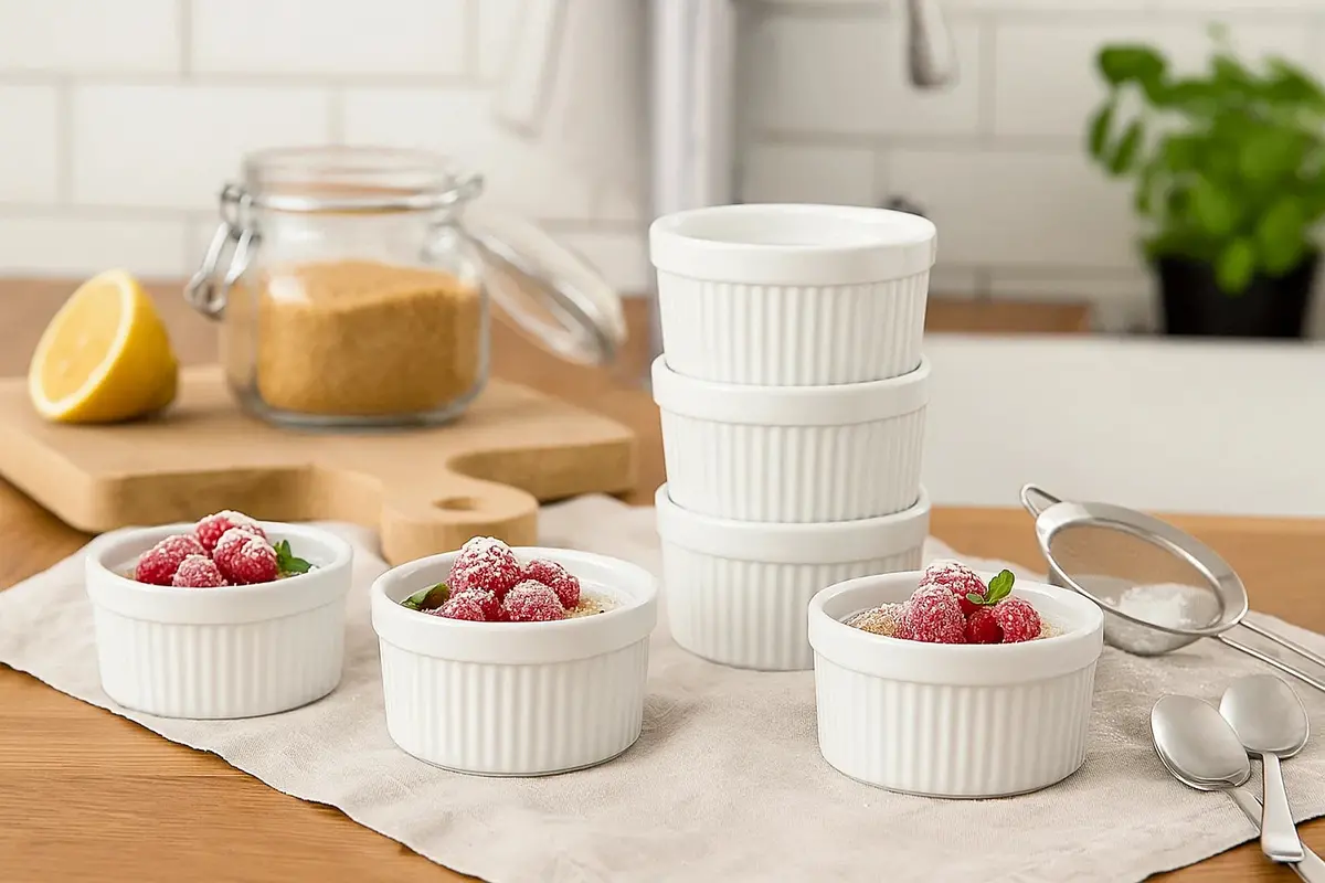 Cookinglife Ramekins / Soufflébakje / Creme Brulee Schaaltjes - Wit Ø 9 Cm - 6 Stuks 2