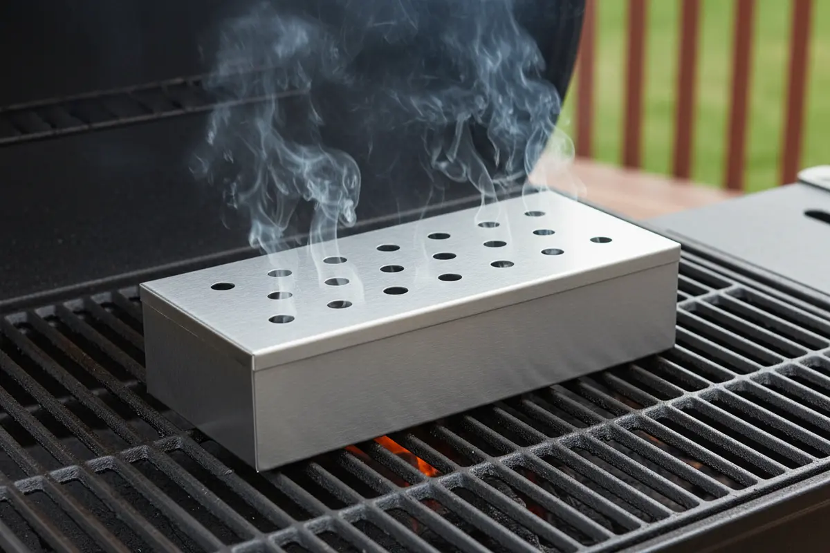 Cookinglife Smoker Box Fire & Flavour Rvs 25 Cm - Rookbox Voor Bbq En Grill 2