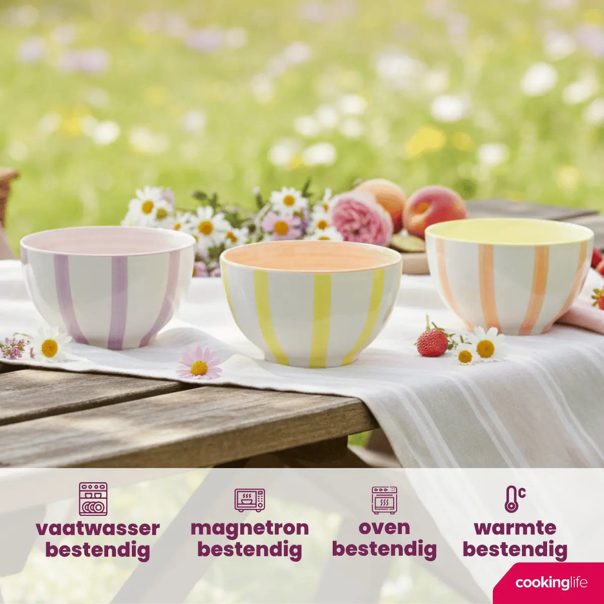 Cookinglife Soepkommen / Kommen Spring Vibes Ø 14 Cm - 6 Stuks 2
