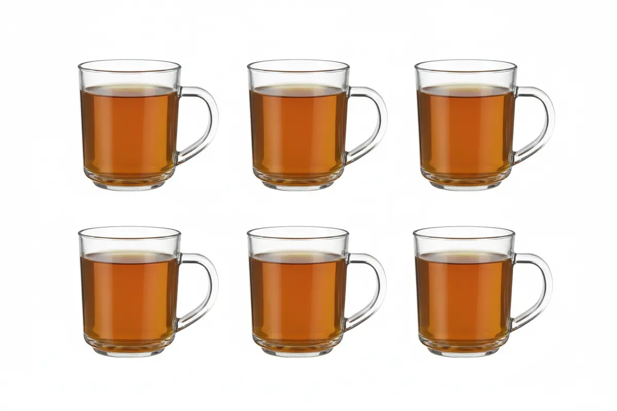 Cookinglife Theeglazen 220 Ml Helder Glas - Set Van 6 Voor Warme Dranken 1