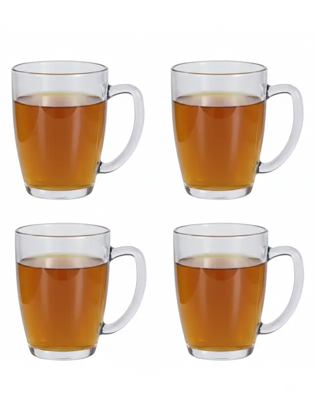 Cookinglife Theeglazen 400 Ml Hittebestendig - Set Van 4 Helder Glas 1