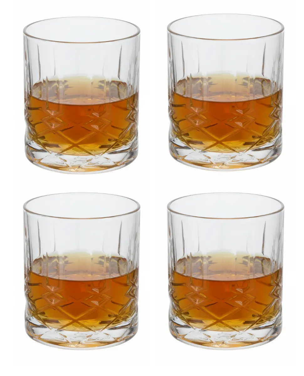 Cookinglife Whiskey Glazen / Waterglazen 350 Ml - 4 Stuks 1