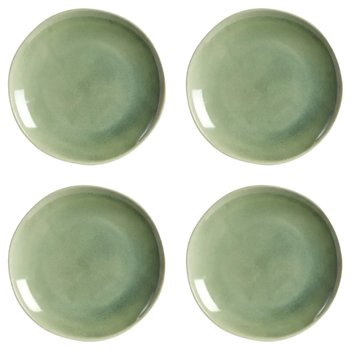 Cookinglife Dinerborden Serene Green Ø 28 Cm - Aardewerk - 4 Stuks 1