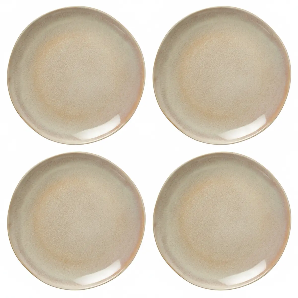 Cookinglife Dinerborden Serene Zand Ø 28 Cm - Aardewerk - 4 Stuks 1