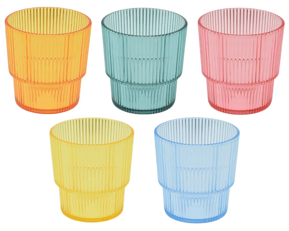 Cookinglife Drinkbekers Kunststof Stapelbaar - Campvibe - Outdoor -325 Ml - 5 Stuks 1