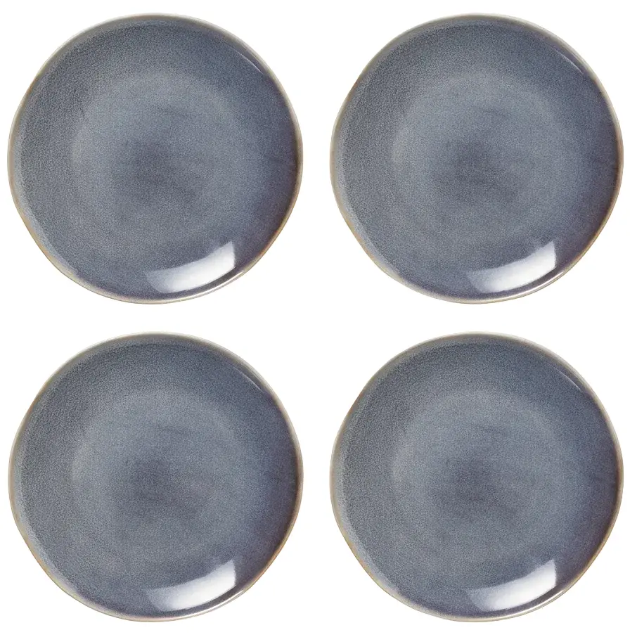 Cookinglife Ontbijtborden / Dessertborden Serene Blue Ø 20 Cm - Aardewerk - 4 Stuks 1
