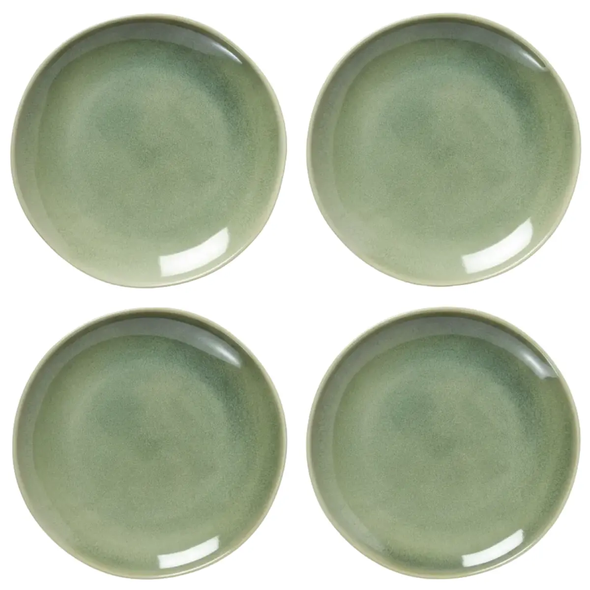 Cookinglife Ontbijtborden / Dessertborden Serene Green Ø 20 Cm - Aardewerk - 4 Stuks 1