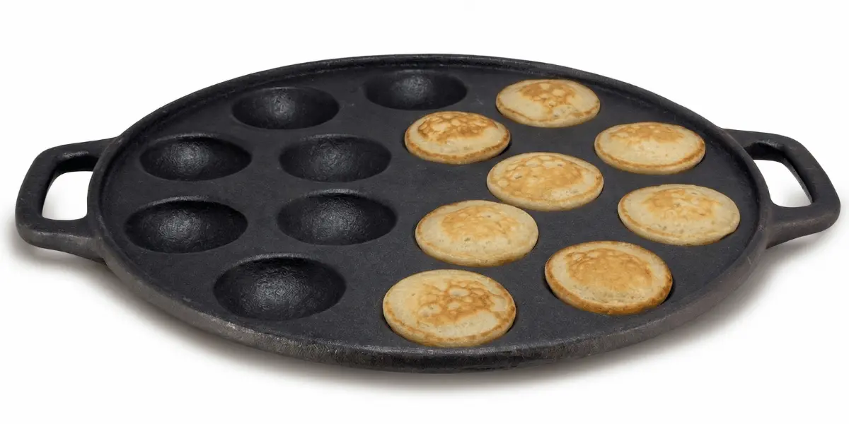 Cookinglife Poffertjespan - Gietijzer - Ø 24 Cm - 15 Poffertjes - Zonder Anti-Aanbaklaag - Geschikt Voor Alle Warmtebronnen 1