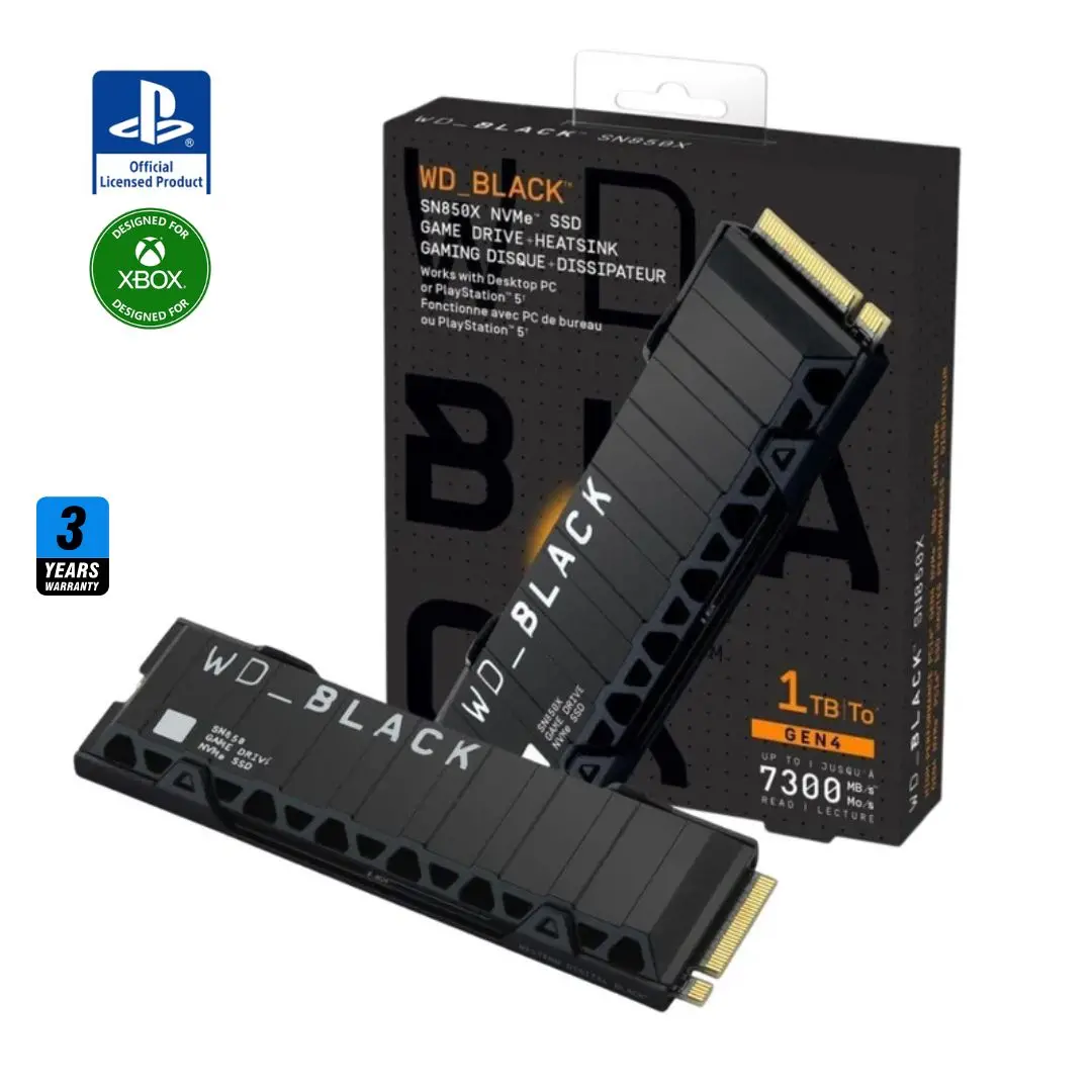 Wd Black Sn850 1Tb With Heatsink , 7300Mb/S M.2 Nvme , Pcie 4.0 1