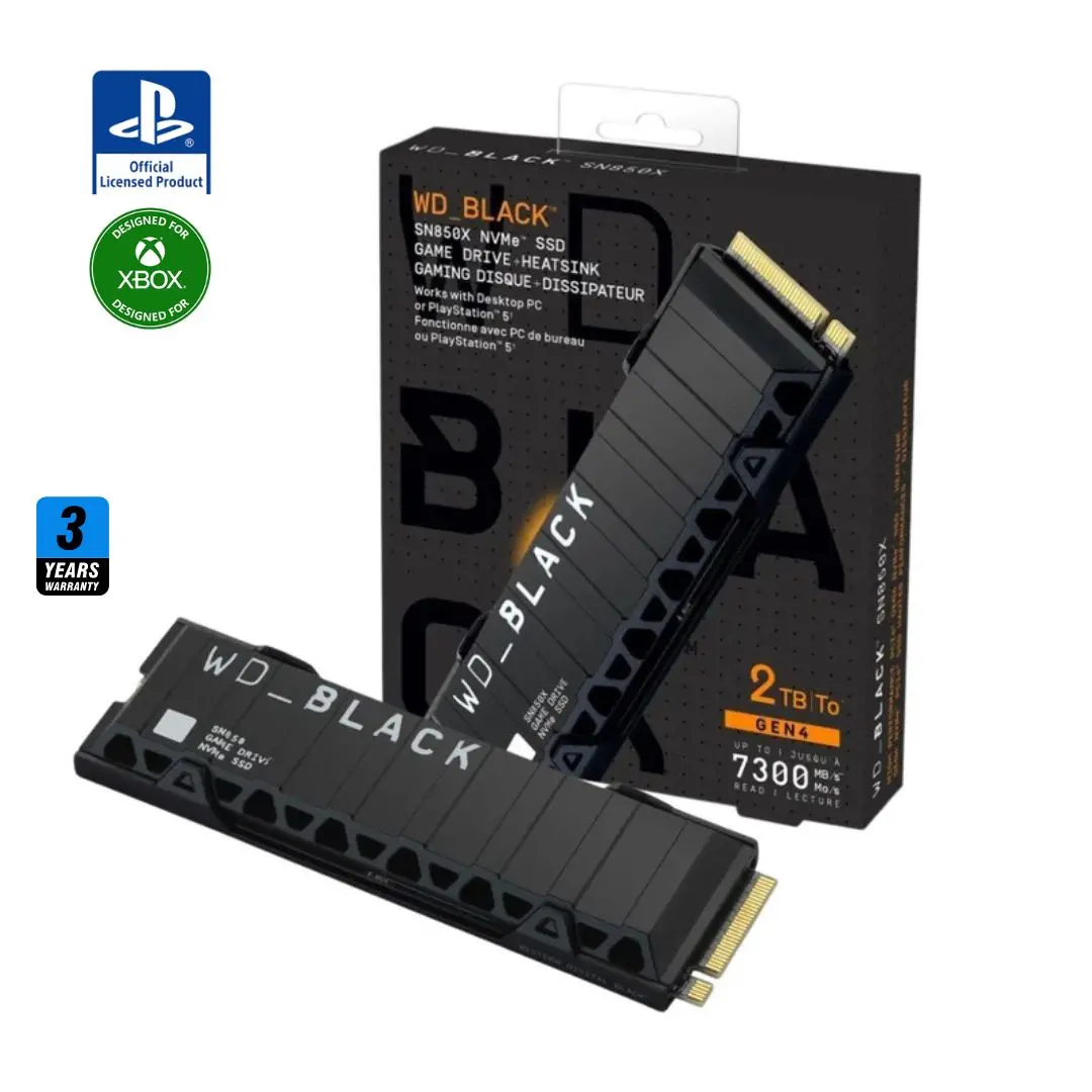 Wd Black Sn850 2Tb With Heatsink , 7300Mb/S M.2 Nvme , Pcie 4.0 1