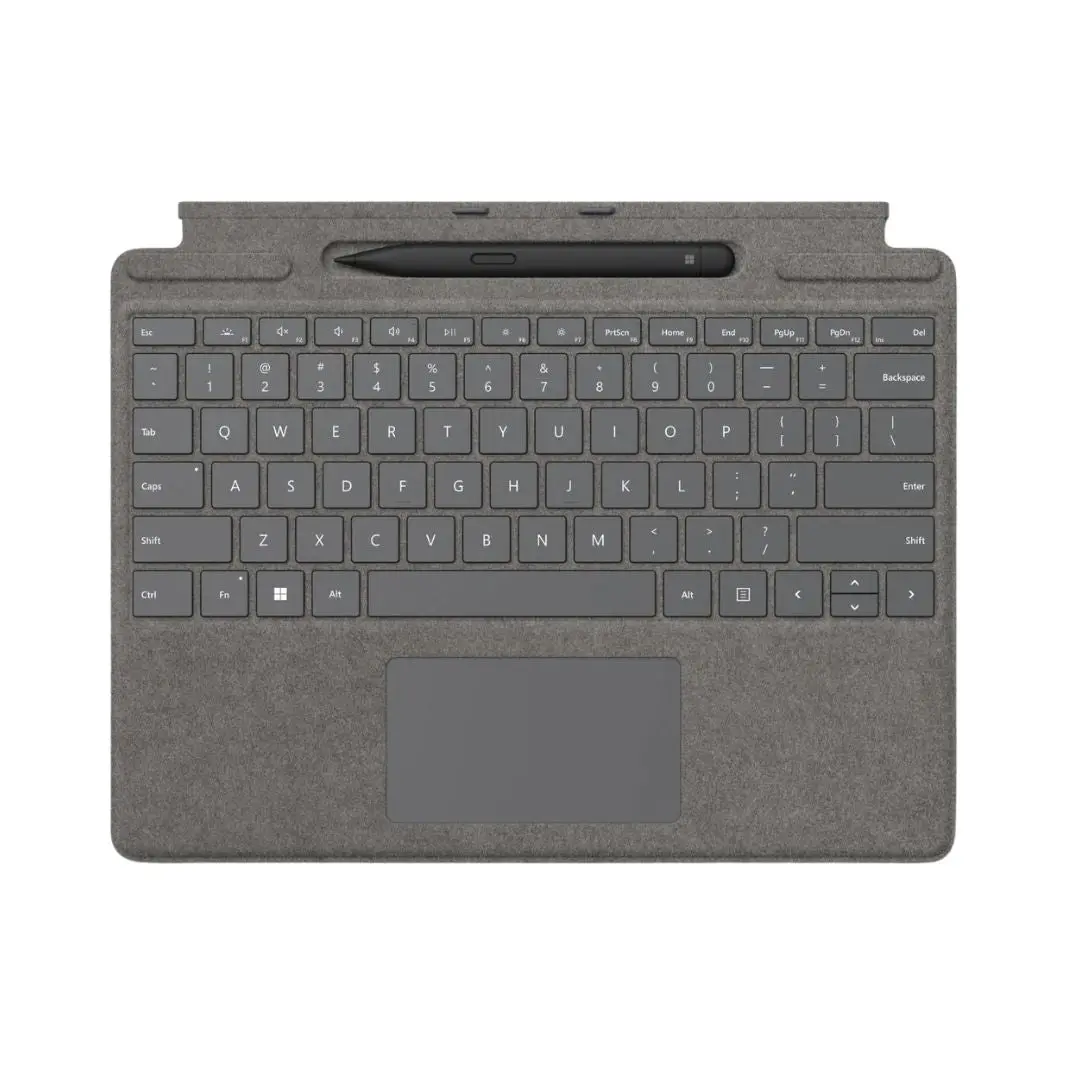 Microsoft Surface Pro X Signature 8X8-00177 (Pen & Keyboard) - Arabic Layout - Platinum 1