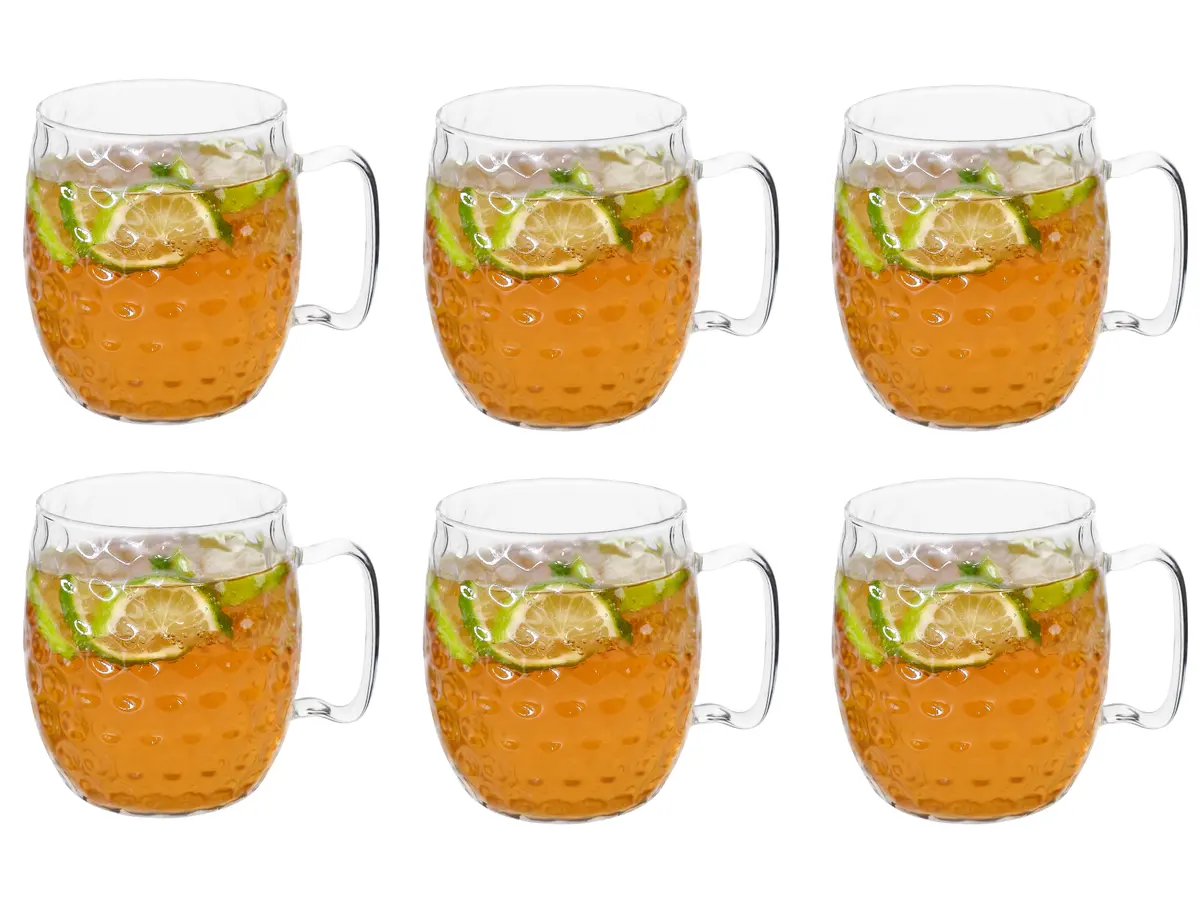 Cosy & Trendy Moscow Mule Cocktailglazen - Borosilicaatglas - 450 Ml - 6 Stuks 1