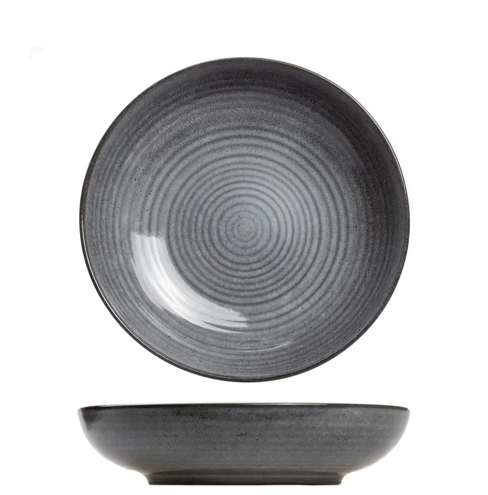Cosy & Trendy Diepe Borden / Pastaborden Kentucky Grey Ø 22 Cm - 4 Stuks 1