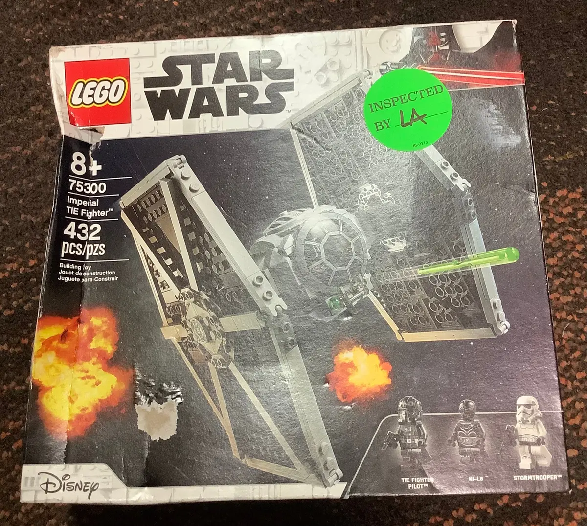 Broken Seal - Lego Star Wars Imperial Tie Fighter 75300, With Stormtrooper And Tie Fighter Pilot Minifigure, Damaged Box, As Is 1
