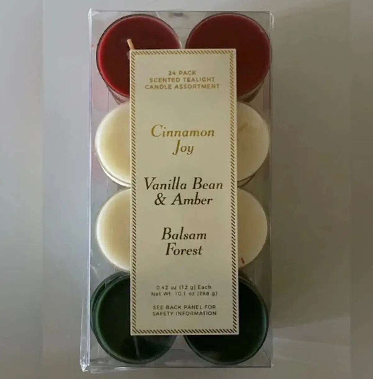 24 Pack Scented Assorted Tea Light Holiday Candles Christmas 1